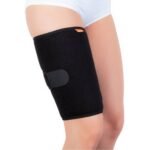 The neoprene thigh bandage is designed to strengthen the thigh, provides compression and warming, so the muscles are more flexible and easier to stretch.