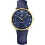 Tommy Hilfiger men's wristwatch 1781807. Women's watch, stainless steel case, glass stone, leather strap, mineral glass.