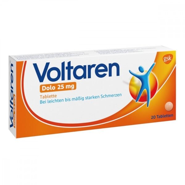 Voltaren Dolo 25 mg, coated tablets with diclofenac, 20 pieces - The Voltaren tablet for mild to moderately severe pain.