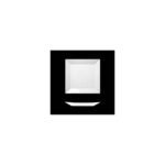 Luxurious square shallow Actual plate ideal for serving in a modern interior.
