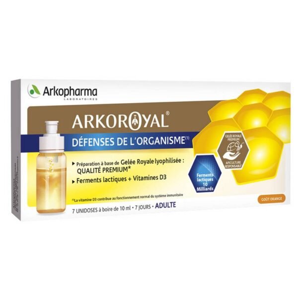Arkopharma laboratories offer you a preparation based on royal jelly, lactic ferments (minimum 10 billion selected germs guaranteed * per single dose) and vitamin D3, ideal for all