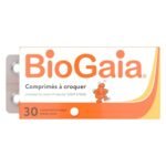 Biogaia 30 Lemon flavored chewable tablets on sale in our organic pharmacy, is formulated with probiotics (Lactobacillus Reuteri) to restore and maintain a healthy balance of the natural intestinal flora.