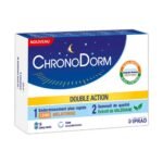 CHRONODORM® Double Action is a food supplement containing 1.9 mg of melatonin associated with plant extracts.