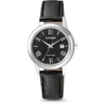 Women's wristwatch Citizen Analog Leather fe1081 - 08E. Glass: tempered mineral glass.