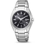 WOMEN'S ANALOG QUARTZ WATCH CITIZEN EW2210-53E WITH A TITANIUM BRACELET. Eco-Drive watches with bright titanium Ti.cc, very light and pleasant for the skin.