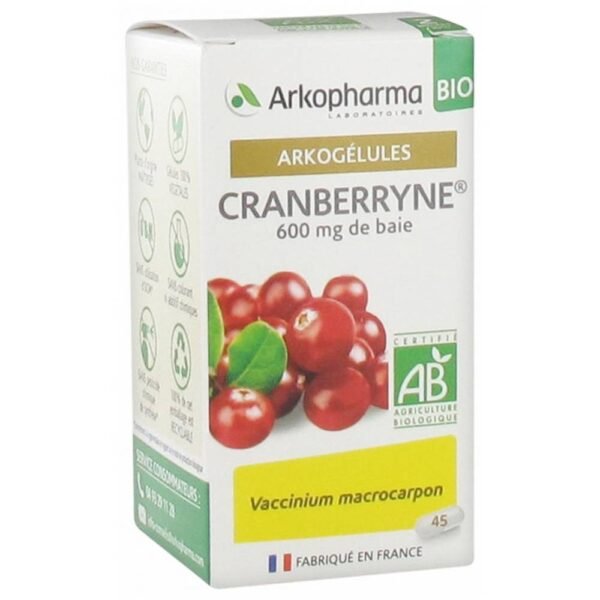 Arkocaps Cranberryne, Food Supplement for women who suffer from recurrent urinary tract infections.