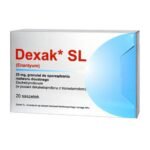 Dexak SL is a drug used for the short-term treatment of acute pain, e.g. of muscles, joints, teeth. The drug is analgesic, anti-inflammatory and antipyretic.