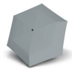 Ultralight female short folding umbrella DOPPLER 42530 - gray. Windproof due to the unique specialized structure of the frame.