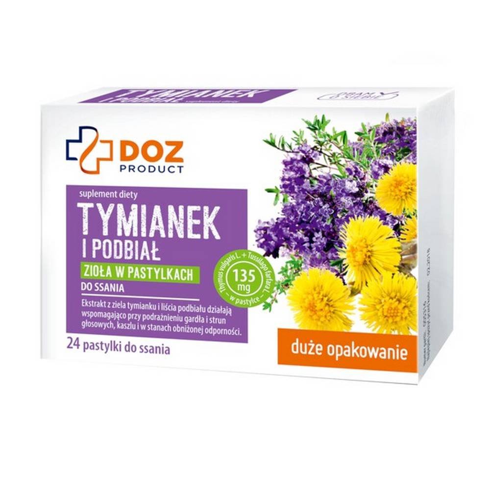 doz-product-thyme-and-coltsfoot-lozenges-24 Тимьян и мать-и-мачеха, пастилки, DOZ PRODUCT Tim'yan i mat'-i-machekha, pastilki, 24 — изображение 1