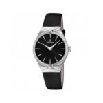 Women's analog quartz watch Festina F20388 / 4 with leather strap. Fashion watch Festina have a beautiful leather strap black with a buckle.