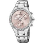 WOMEN'S QUARTZ WATCH-CHRONOGRAPH FESTINA F20392 / 3 WITH A STAINLESS STEEL BRACELET. Festina sports watches have a beautiful stainless steel bracelet in silver with a folding clasp.