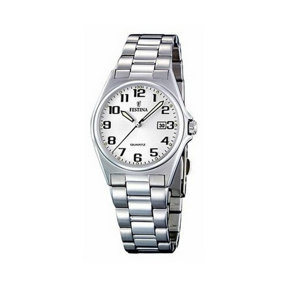 festina xs classic analog quartz stainless steel f16375 9 Festina XS Classic Analog Stainless Steel F16375 / 9. High-quality stainless steel bracelet, silver.