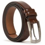GINO ROSSI men's belt - AM0696-000-BG00-3300-X Brown. High quality materials.