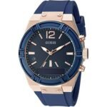 GUESS Connect c0002 m1 women's watch analog quartz silicone blue. Analog hour, minute and second hands.