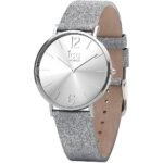Женские наручные часы Ice-Watch 15080. Корпус из полированной нержавеющей стали, рифленая заводная головка, минеральное стекло в клетку.
