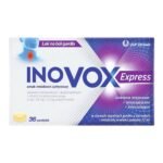 INOVOX Express is a local medicine that relieves a sore throat. Its ingredients also have a disinfecting effect.Inovox Express contains antiseptics - amylmetacresol and 2,4-dichlorobenzyl alcohol and a local anesthetic for the throat - lidocaine hydrochloride.