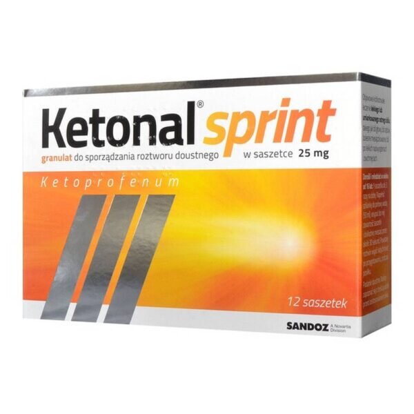 Ketonal Sprint contains the active substance ketoprofen as ketoprofen lysine. It belongs to the group of non-steroidal anti-inflammatory drugs - NSAIDs.