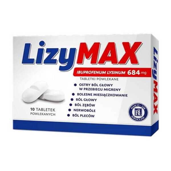 LizyMAX is a medicinal product with analgesic, anti-inflammatory and antipyretic properties.
