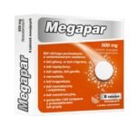 Megapar is a medicine in the form of effervescent tablets, the active substance of which is paracetamol, which lowers fever and has a mild analgesic effect.