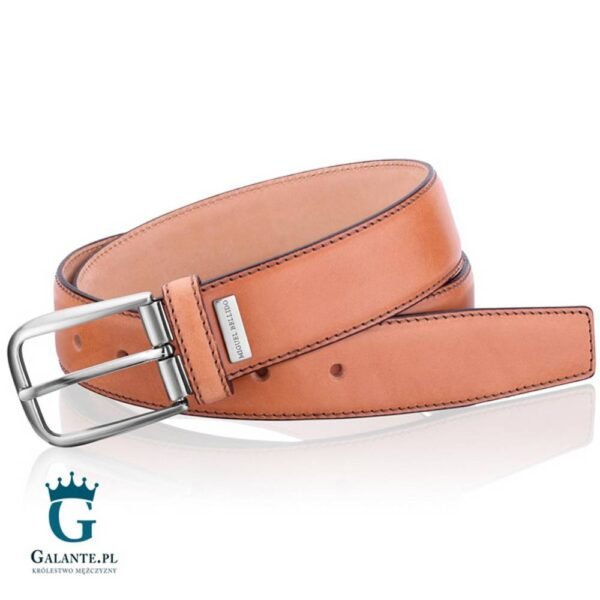Light brown leather belt Miguel Bellido 240-35-1904-12-018. High quality materials.