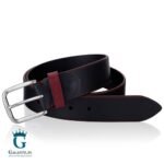 Black leather belt for Miguel Bellido 940-38-1907-23-. High quality materials.