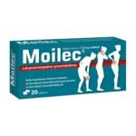 Moilec is a medicine in the form of tablets containing meloxicam (Meloxicamum). This substance belongs to the group of non-steroidal anti-inflammatory drugs and has analgesic, anti-inflammatory and antipyretic properties. The product is intended for adults and adolescents over 16 years of age, it is particularly effective in combating pain in the course of rheumatic diseases, bone and joint pain and muscle pain.
