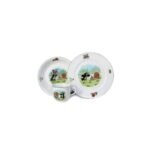 Children's porcelain set with a mole motif with a snail.