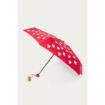 UMBRELLA MOSCHINO 8127.red. The model is made of patterned material.