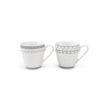 Porcelain set of mugs in gray with a volume of 0.30 l.