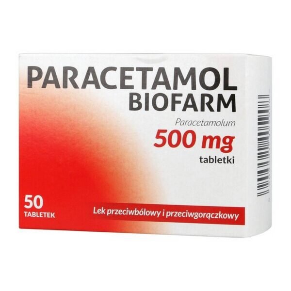 Paracetamol Biofarm is a drug with analgesic and antipyretic properties. Paracetamol Biofarm is used in pain of various origins and severity, such as migraines, neuralgia, menstrual, toothache, or those related to flu or colds. The product contains paracetamol and does not irritate the stomach.