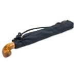 Автоматический складной мужской зонт PARASOL Extra Large XL 42540. Элегантная деревянная ручка оригинальной формы.
