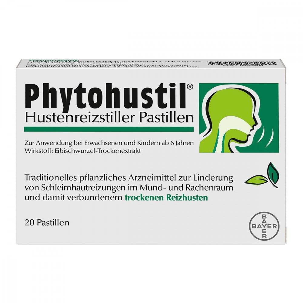 phytohustil cough suppressant pastilles against dry cough 20 Makes coughing easier