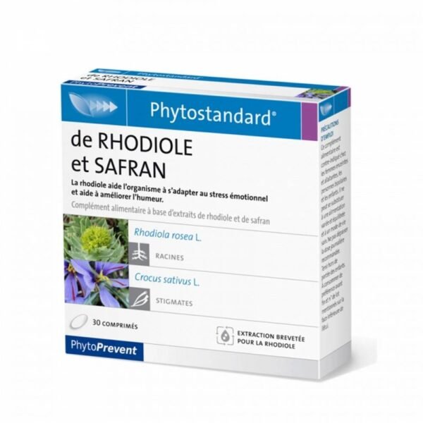 Phytostandard Rodhiole et Safran 30 Tablets - это пищевая добавка на основе экстрактов родиолы и шафрана.