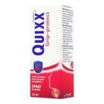 Protective barrier against cold viruses.Taste: cherry.QUIXX Grip-protect used in viral infections stabilizes the moisturizing protective layer on the mucosa of the mouth and throat, thus supporting the body's natural protection against external factors such as cold viruses.