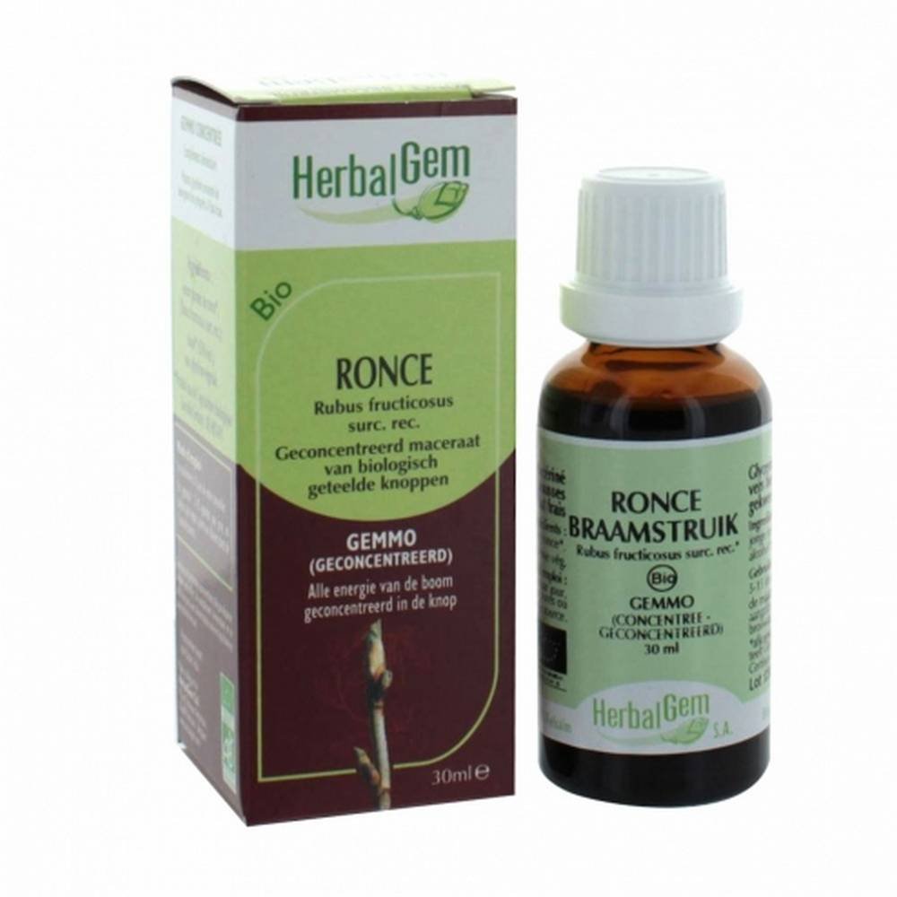 ronce young shoot glycerine macerate bio herbalgem 30ml In the internal environment of our organism, the bramble will have a soothing influence on the respiratory tracts which will help strengthen our natural defenses. Herbalgem organic bramble is also used for maintaining strong bones.