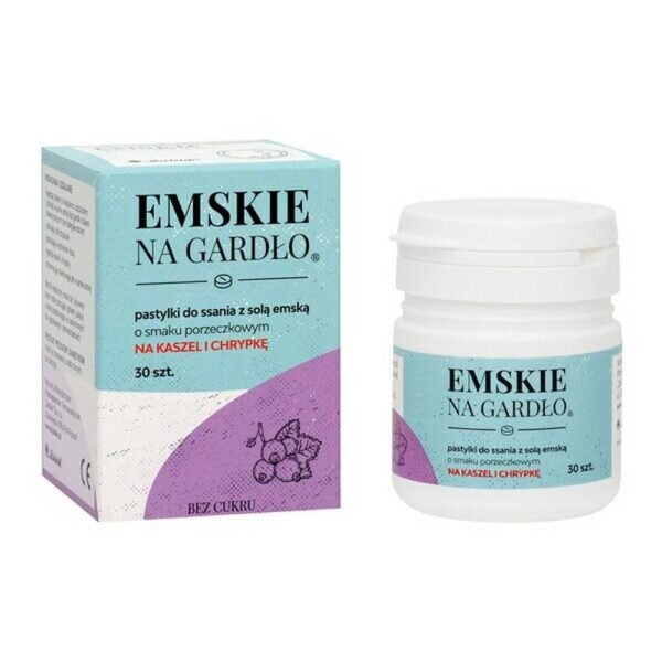 Emskie lozenges for the throat relieve symptoms associated with dry mouth and throat and the accompanying pain. They stimulate the production of mucus covering the respiratory tract, while facilitating expectoration. They soothe troublesome coughs and hoarseness and restore the pH balance in the oral cavity.