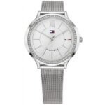 Tommy Hilfiger 1781862 Women's wristwatch. Beautiful and classic women's watches in a fashionable style with a silver steel strap, closing the clasp-valve.