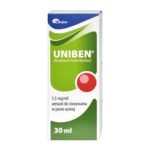 Uniben is an aerosol drug for use in acute inflammation of the mouth and throat. The drug contains benzydamine hydrochloride, belonging to the non-steroidal anti-inflammatory drugs (NSAIDs), with local anti-inflammatory, analgesic, anesthetic and disinfectant effects