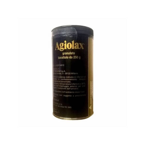 Agiolax Granulate in a jar is used in the short-term treatment of occasional constipation.