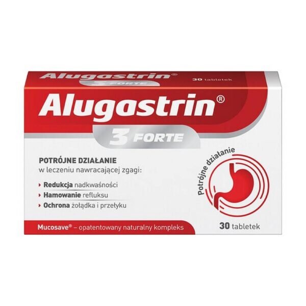 The medical device Alugastrin 3 FORTE is an agent that has a protective effect on the stomach and esophagus, reduces acidity and inhibits reflux.