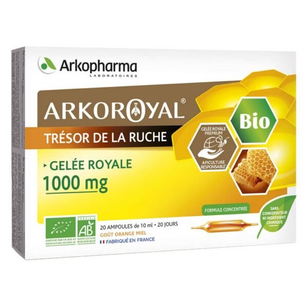 Arkopharma Royal Jelly Bio 1000mg 20 ampoules: Royal Jelly, source of vitality, ideal for all: children, adults, the elderly and athletes.