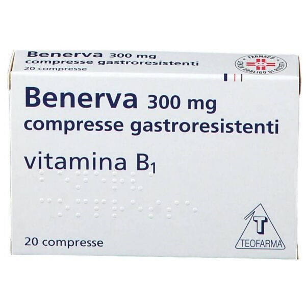 Benerva tablets are used for the prophylaxis and therapy of vitamin B1 deficiency due to increased demand or reduced absorption.