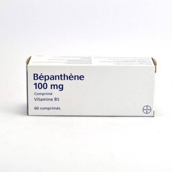Bepanthene 100 mg 60 tablets is a medicine indicated for the adjunct treatment of diffuse alopecia.