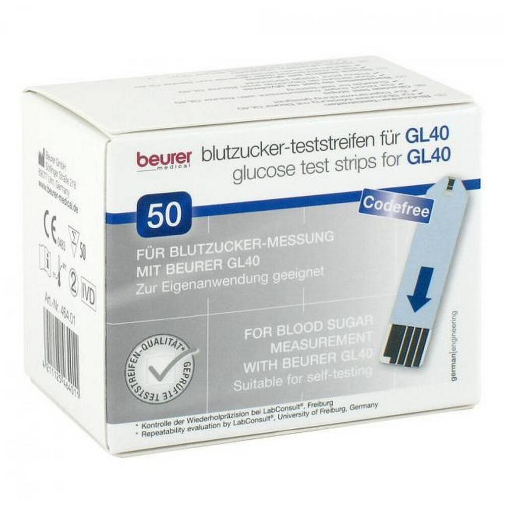 beurer gl40 blood sugar test strips 100 For measuring blood sugar