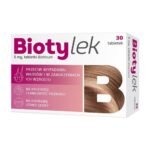 Biotylek tablets are a medicine from the group of vitamin preparations, containing biotin. Vitamin B7 supports the processes of creatine formation and the differentiation of epidermal cells, hair and nails, thanks to which it improves their condition.
