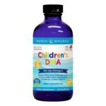 Children`s DHA - a liquid dietary supplement containing Arctic cod liver oil. The product is intended for children from 12 months of age. Strawberry flavor. Vitamins A and D support the brain and immunity