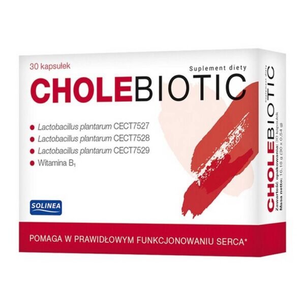 Cholebiotic - a dietary supplement containing lactic acid bacteria cultures. The product is intended for adults.