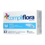 Dietary supplement, a complex of live bacteria and yeast cultures with probiotic and prebiotic properties.