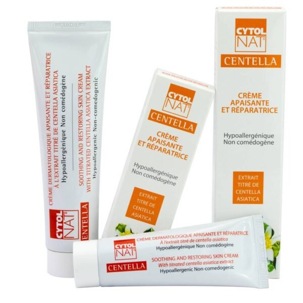 CYTOLNAT CENTELLA SOOTHING REPAIRING CREAM eco size: Cytolnat Centella, soothing and repairing treatment recommended for damaged and damaged skin, suitable for adults and children, to effectively fight against sunburn.