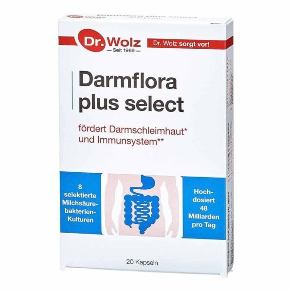 Darmflora plus select Dr.Wolz is a preparation specially developed to restore a healthy intestinal flora.